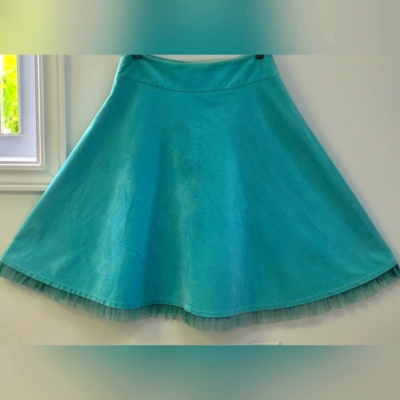 Aqua circle skirt vintage style 50's - Picture 15 of 16
